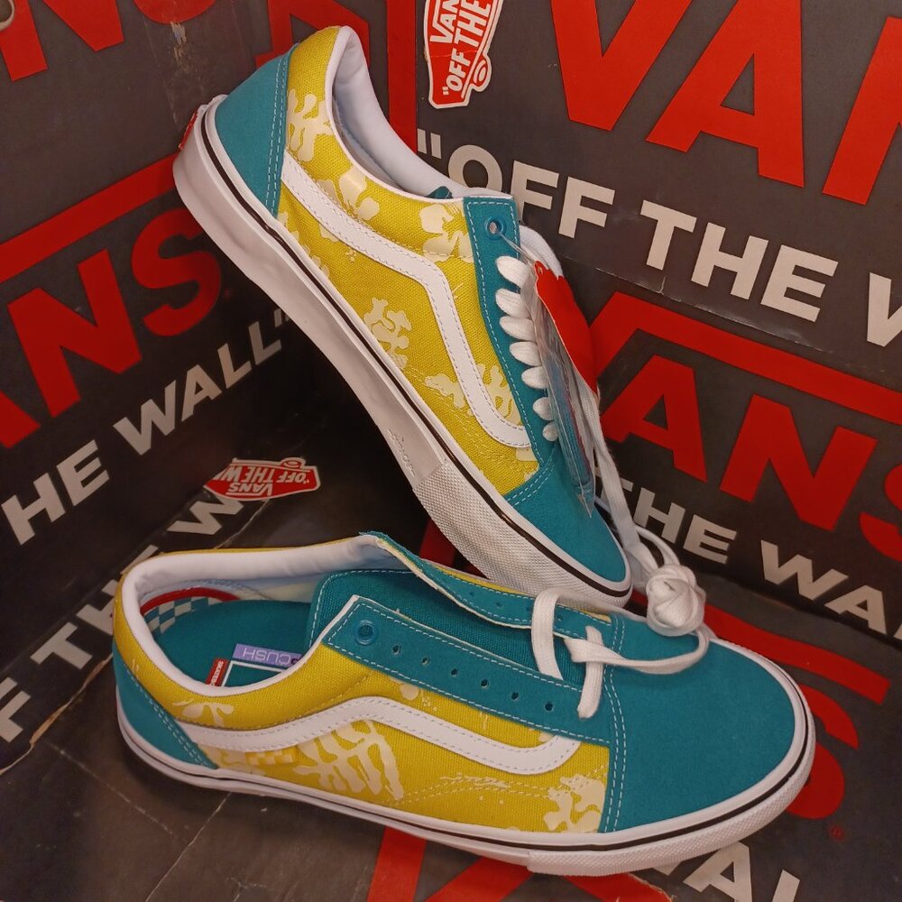 Vans Men's 7.5/Women's 9 Skate Old Skool Aloha Marine Gold VN0A5FCB3LA
